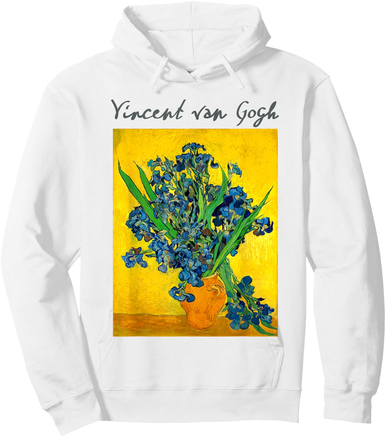 Famous Art Irises Painting Artist Van Gogh Hoodie - Hoodie | White