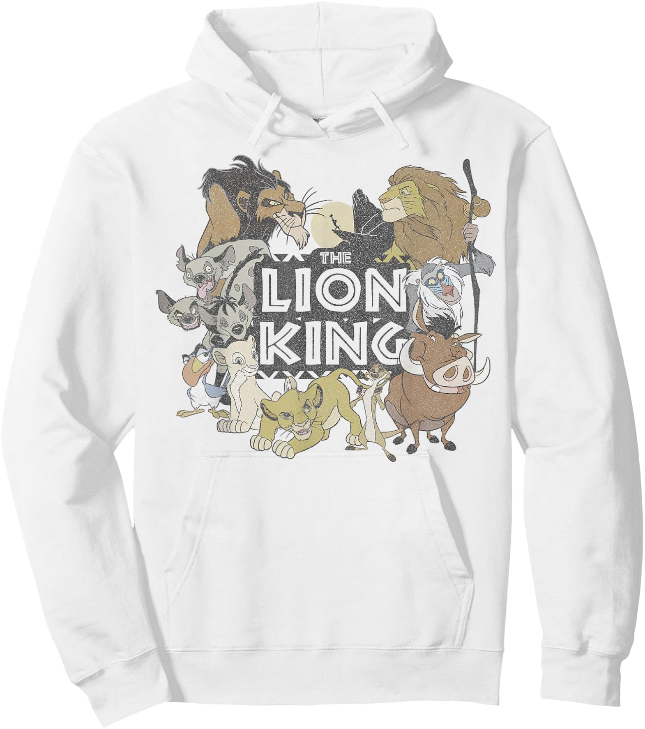 Disney Lion King Main Cast Movie Logo Graphic Hoodie - Hoodie | White