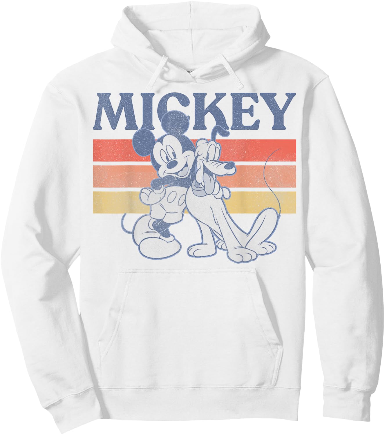 Disney Mickey and Friends Mickey and Pluto Retro Line Small Hoodie - Hoodie | White