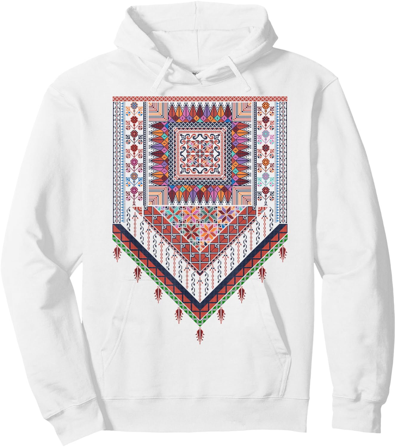 Palestine Trational Women Girls Palestinian Woman Thobe Thob Hoodie - Hoodie | White