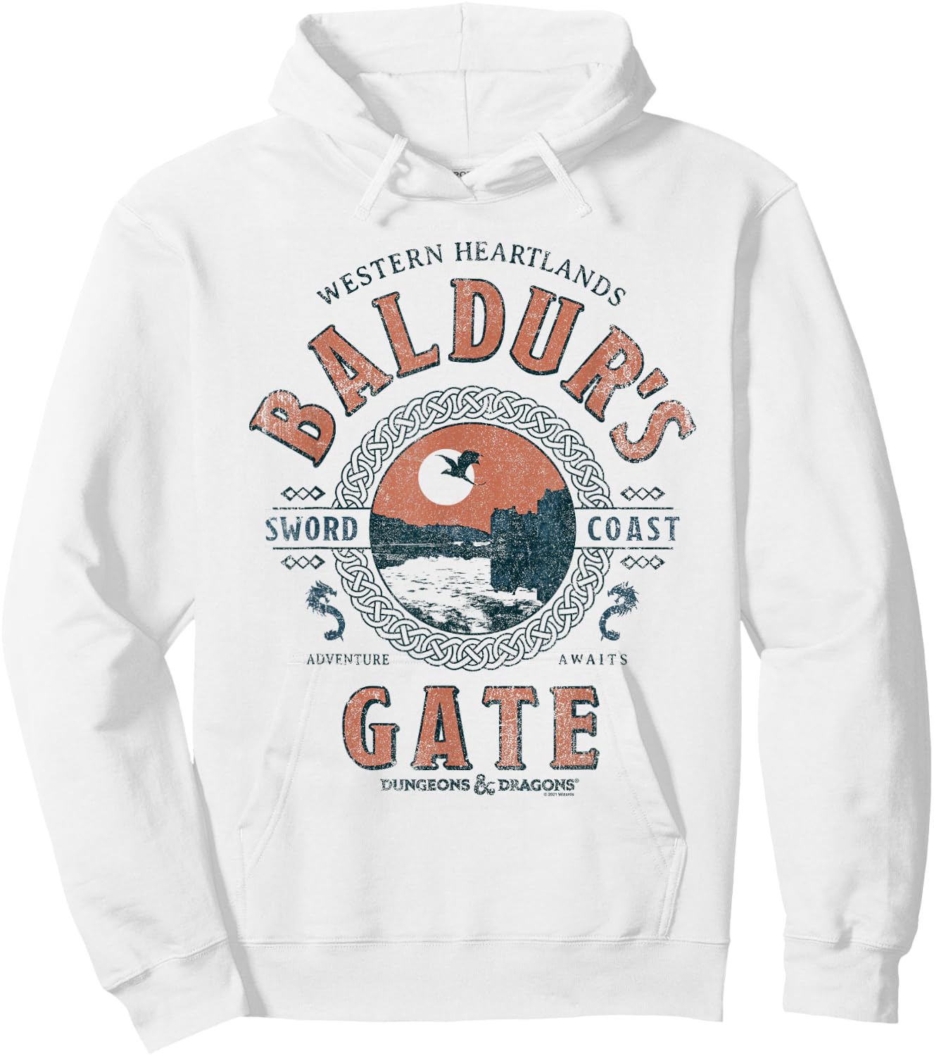 Dungeons & Dragons Adventure Awaits at Baldur's Gate Hoodie - Hoodie | White