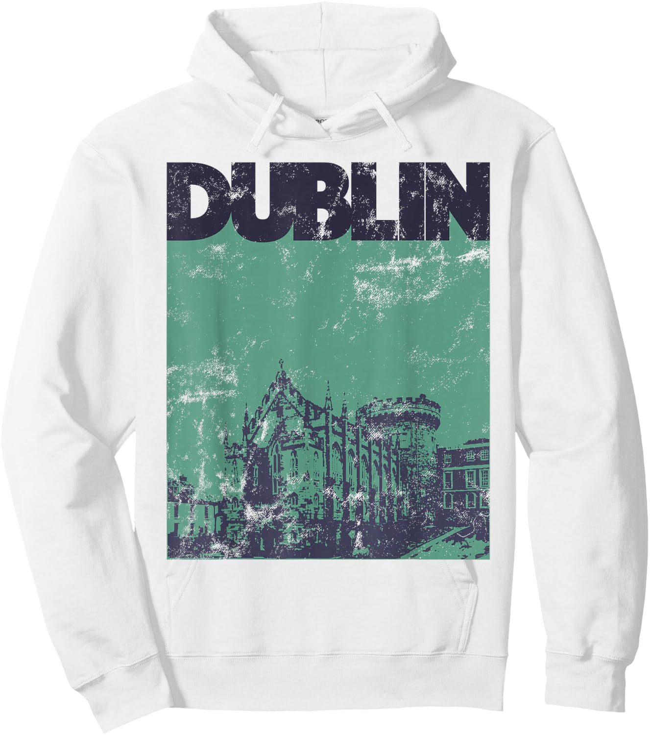 Vintage 70s Style Dublin Ireland Hoodie - Hoodie | White