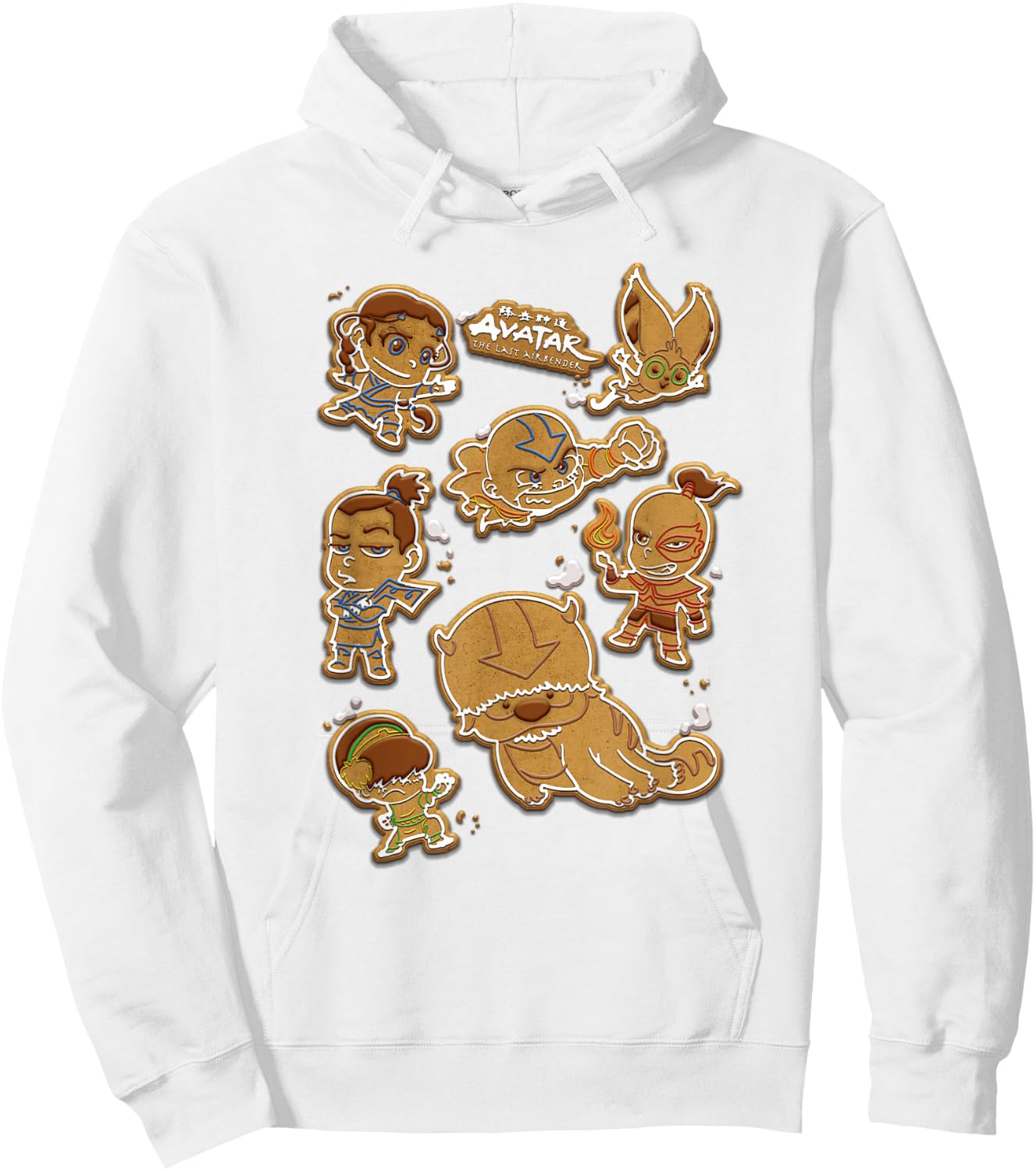 Avatar: The Last Airbender Christmas Gingerbread Cookies Hoodie - Hoodie | White