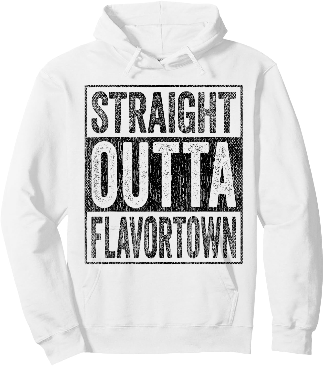Flavor-Town Straight Outta Flavortown American Food Culture Hoodie - Hoodie | White