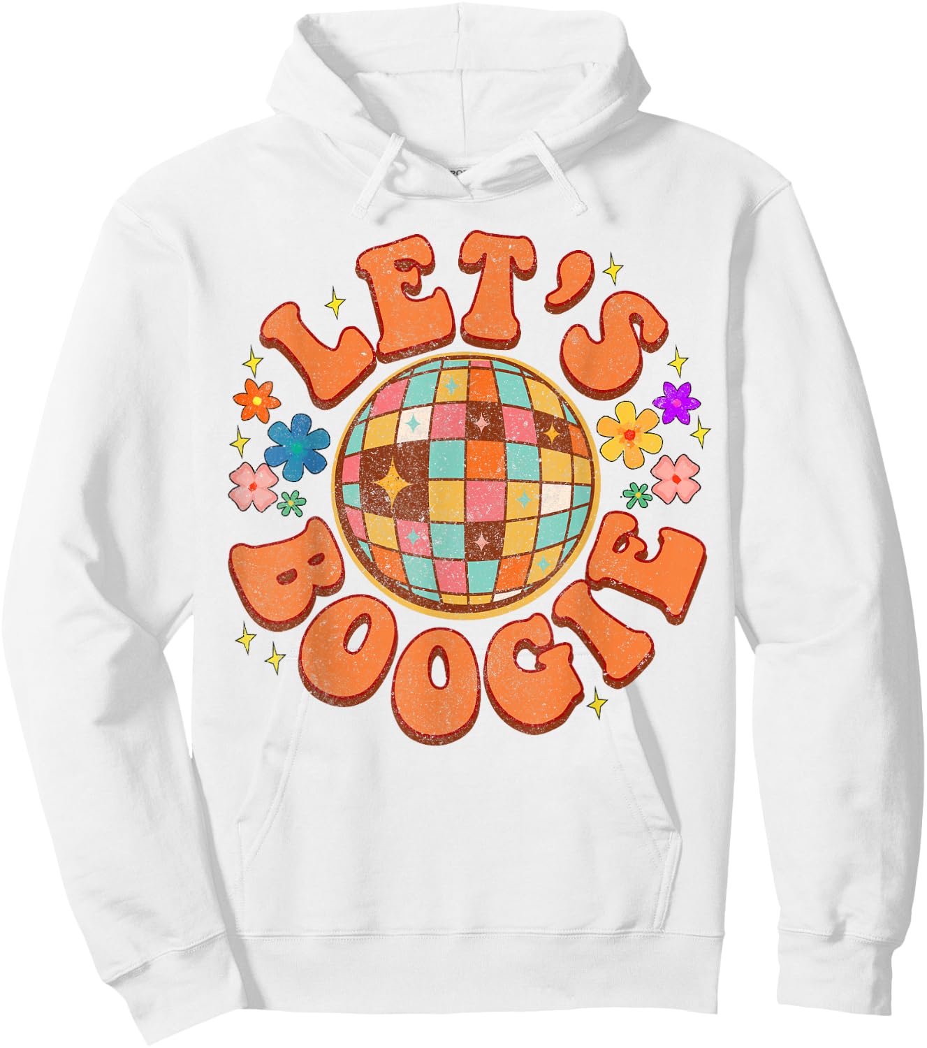 Let's Boogie Bridesmaid Bride Babe Disco Bachelorette Party Hoodie - Hoodie | White