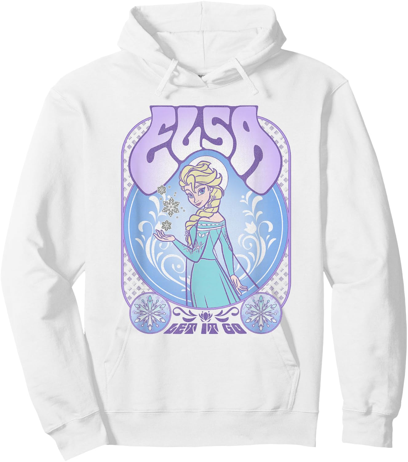 Disney Frozen Elsa Let It Go Seventies Retro Poster Hoodie - Hoodie | White