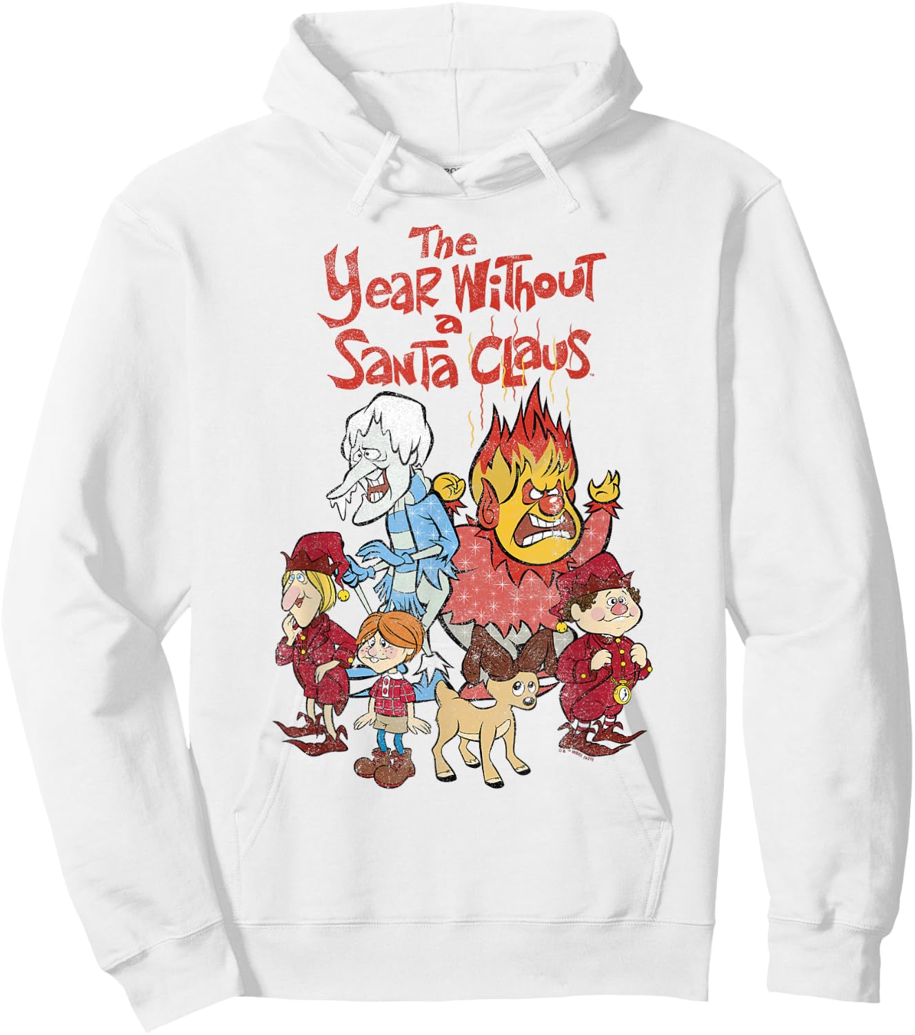 The Year Without A Santa Claus Group Shot Logo Hoodie - Hoodie | White