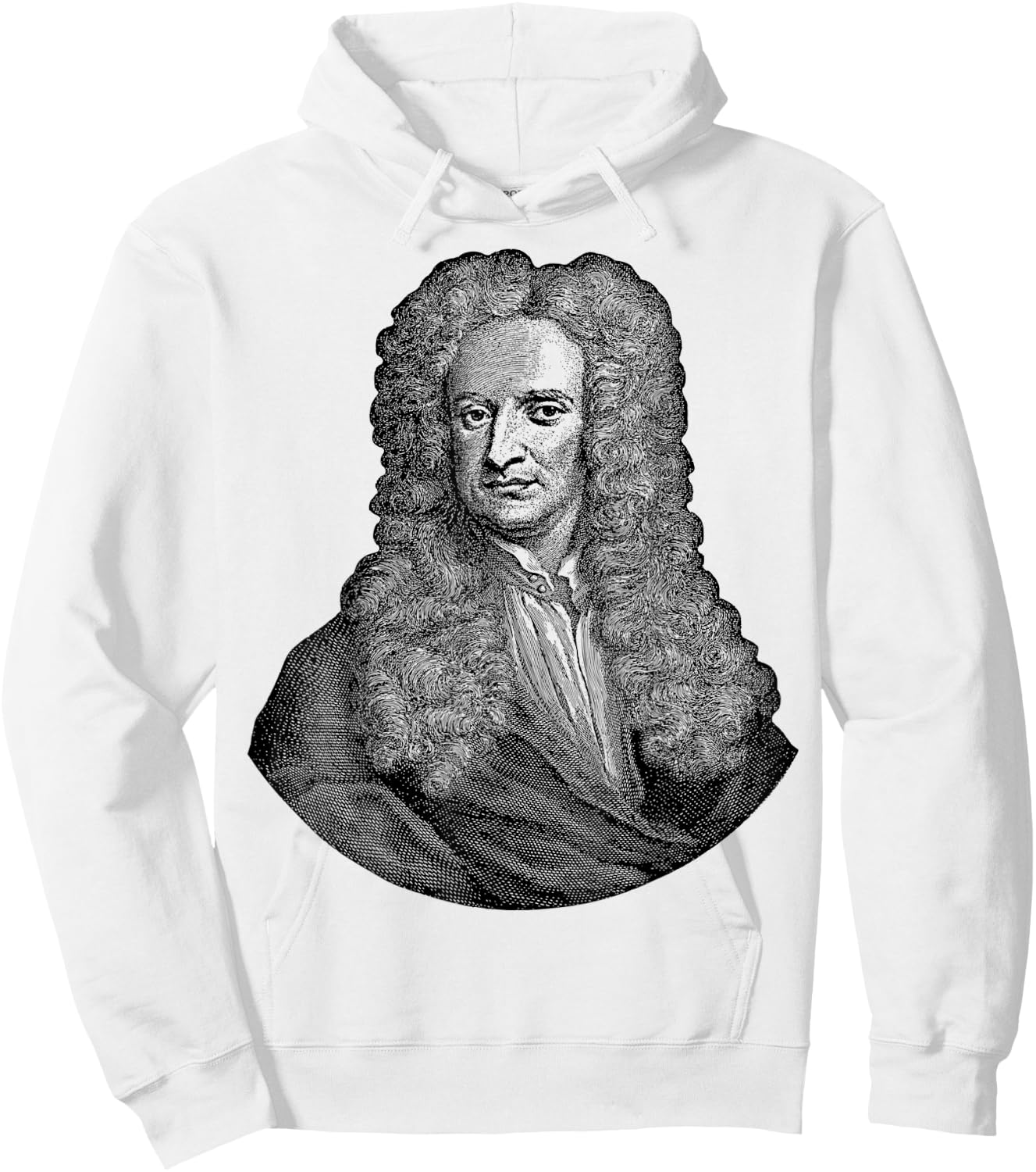 Sir Isaac Newton Face Portrait Gravity Science Hoodie - Hoodie | White