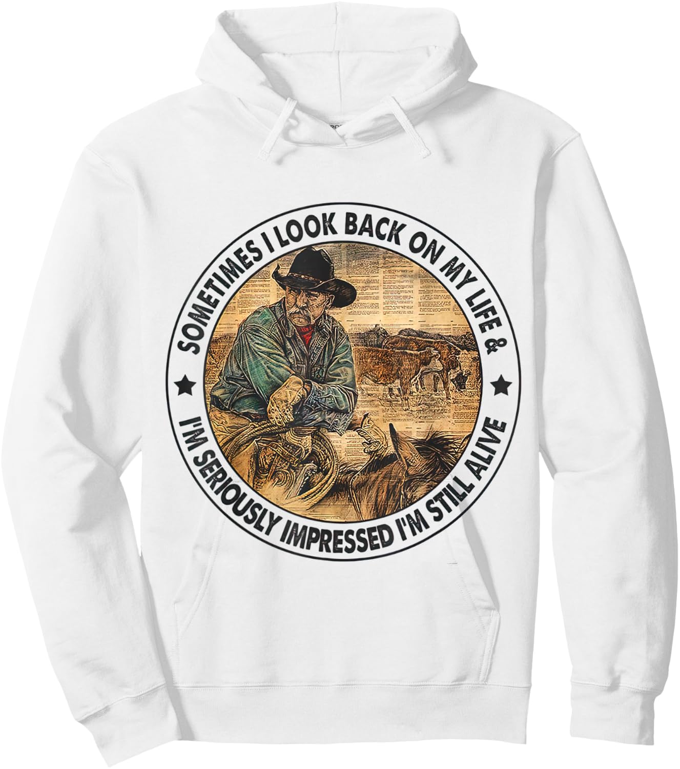 Sometimes I look back on my life I'm seriously impressed Hoodie - Hoodie | White