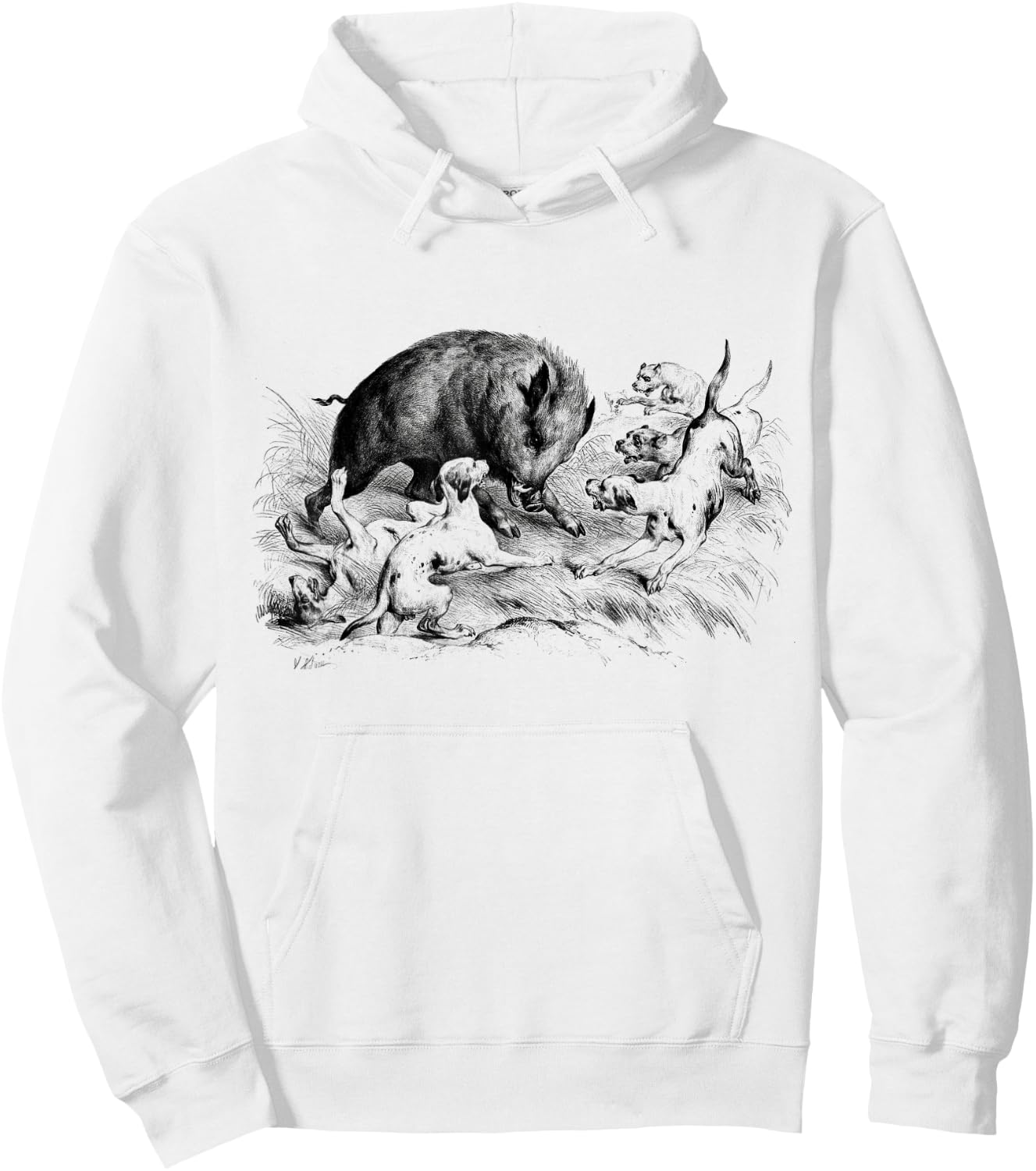 Wild Boar Hunter Pig Hog Hunting Hoodie - Hoodie | White
