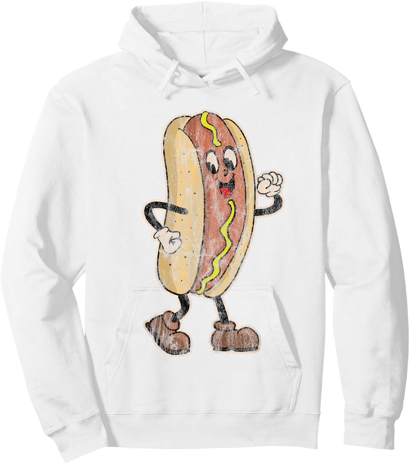 Distressed Walking Drive in Movie Hot Dog Hoodie - Hoodie | White
