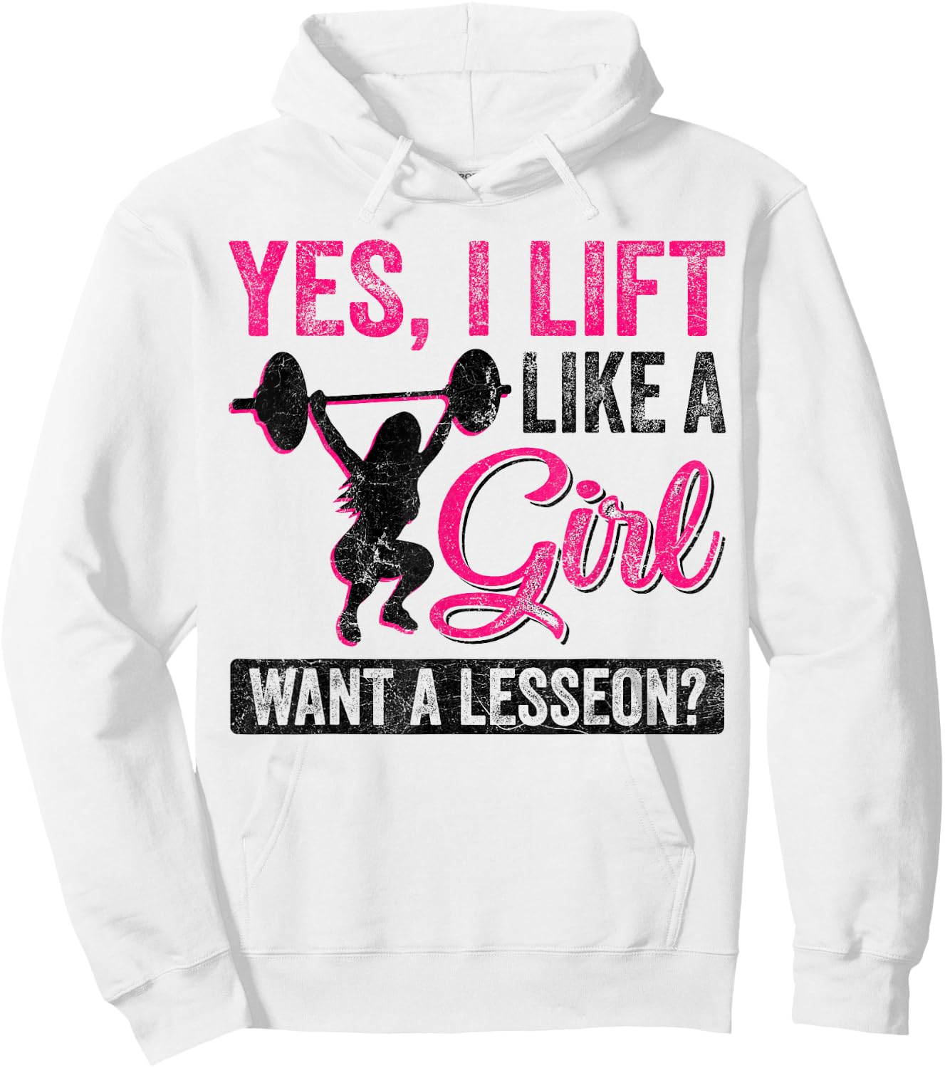 Funny Powerlifting Women Squat Bench Deadlift Girls Gym Hoodie - Hoodie | White