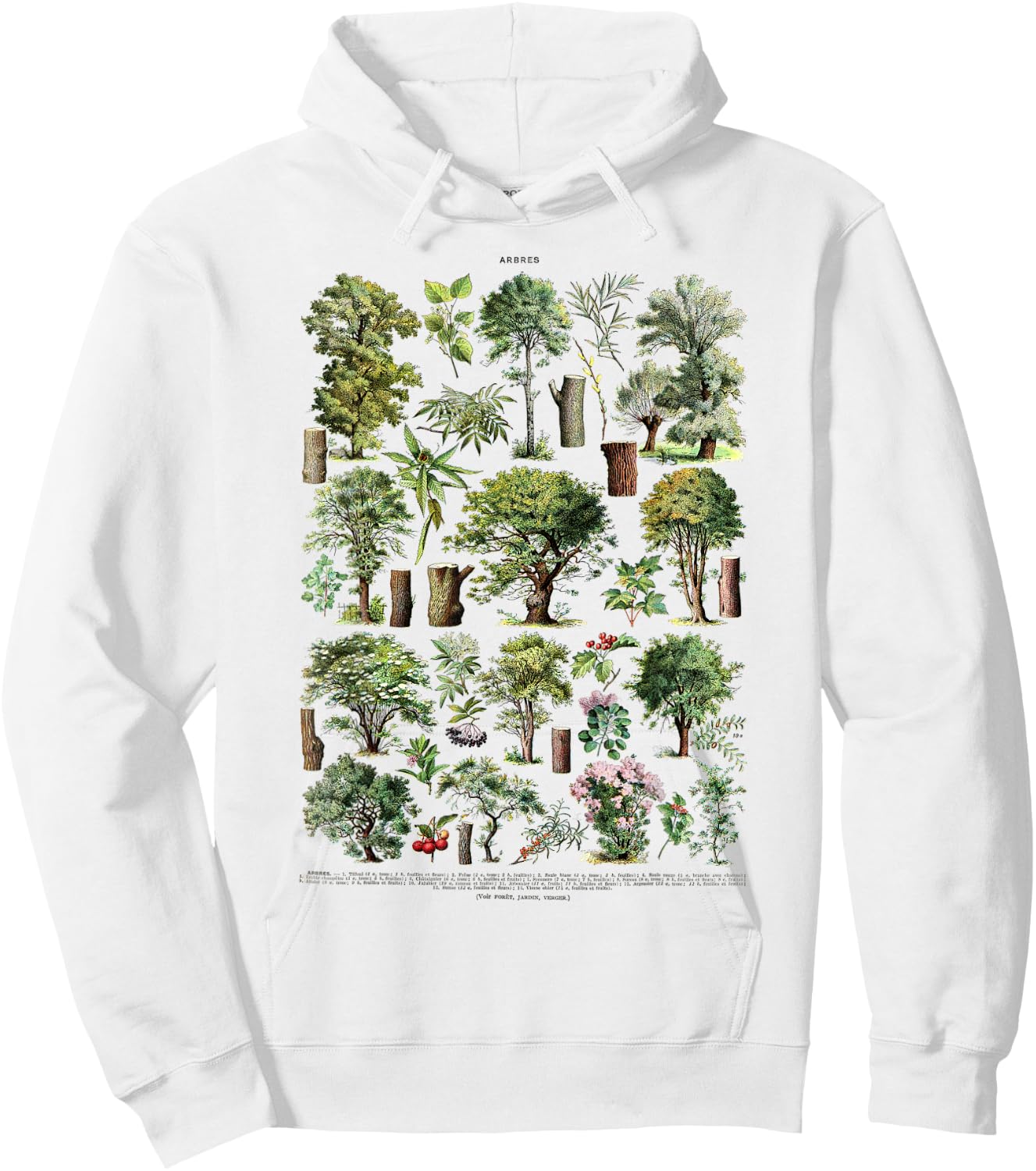 Garden Flowering Trees nature poster, tree Arboretum Hoodie - Hoodie | White