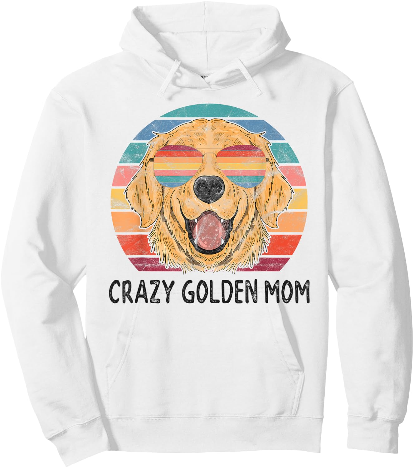 Golden Retriever Dog Mom Gifts Crazy Golden Dog Mom Hoodie - Hoodie | White