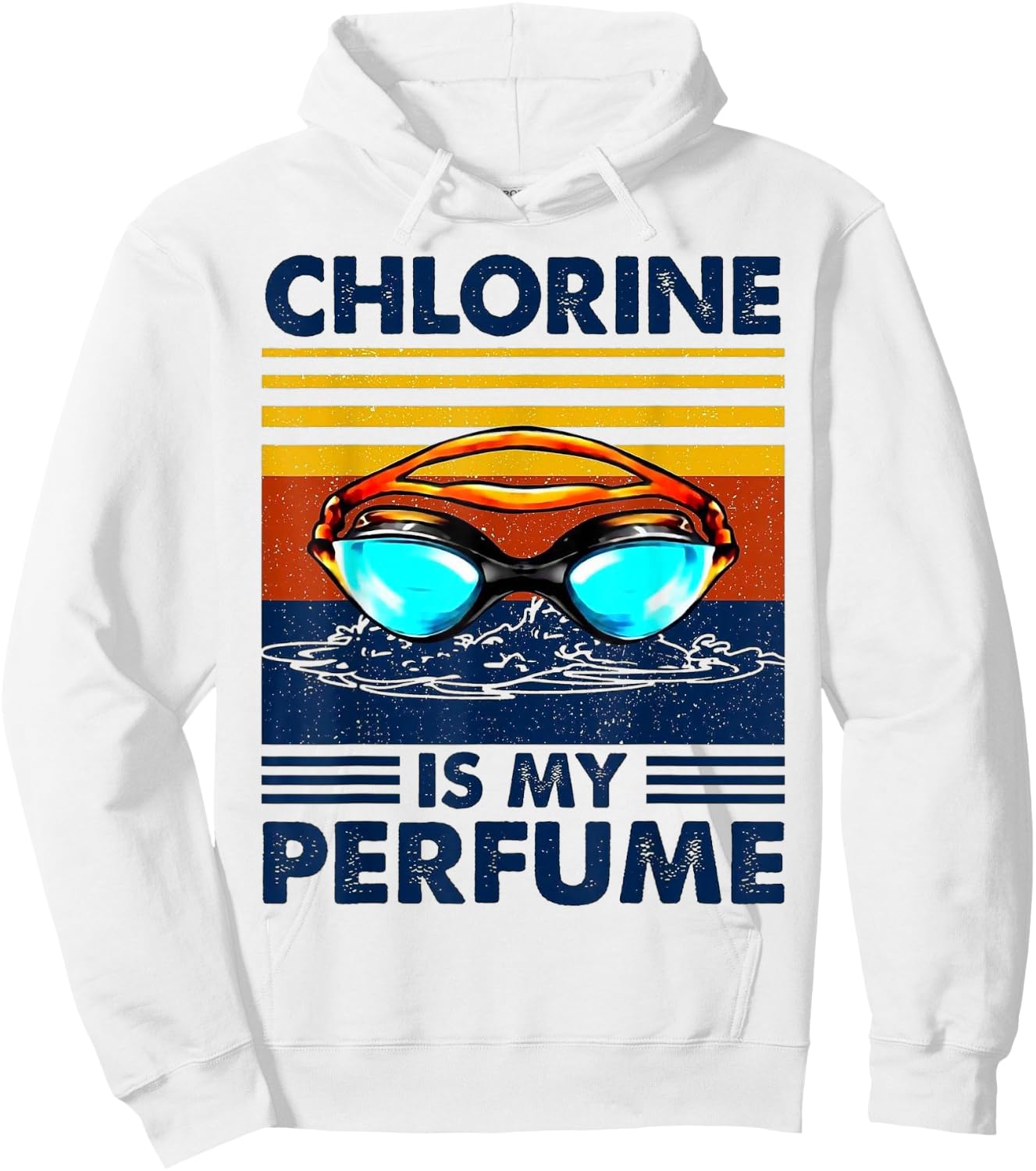 Chlorine Is my Perfume Retro Vintage Hoodie - Hoodie | White