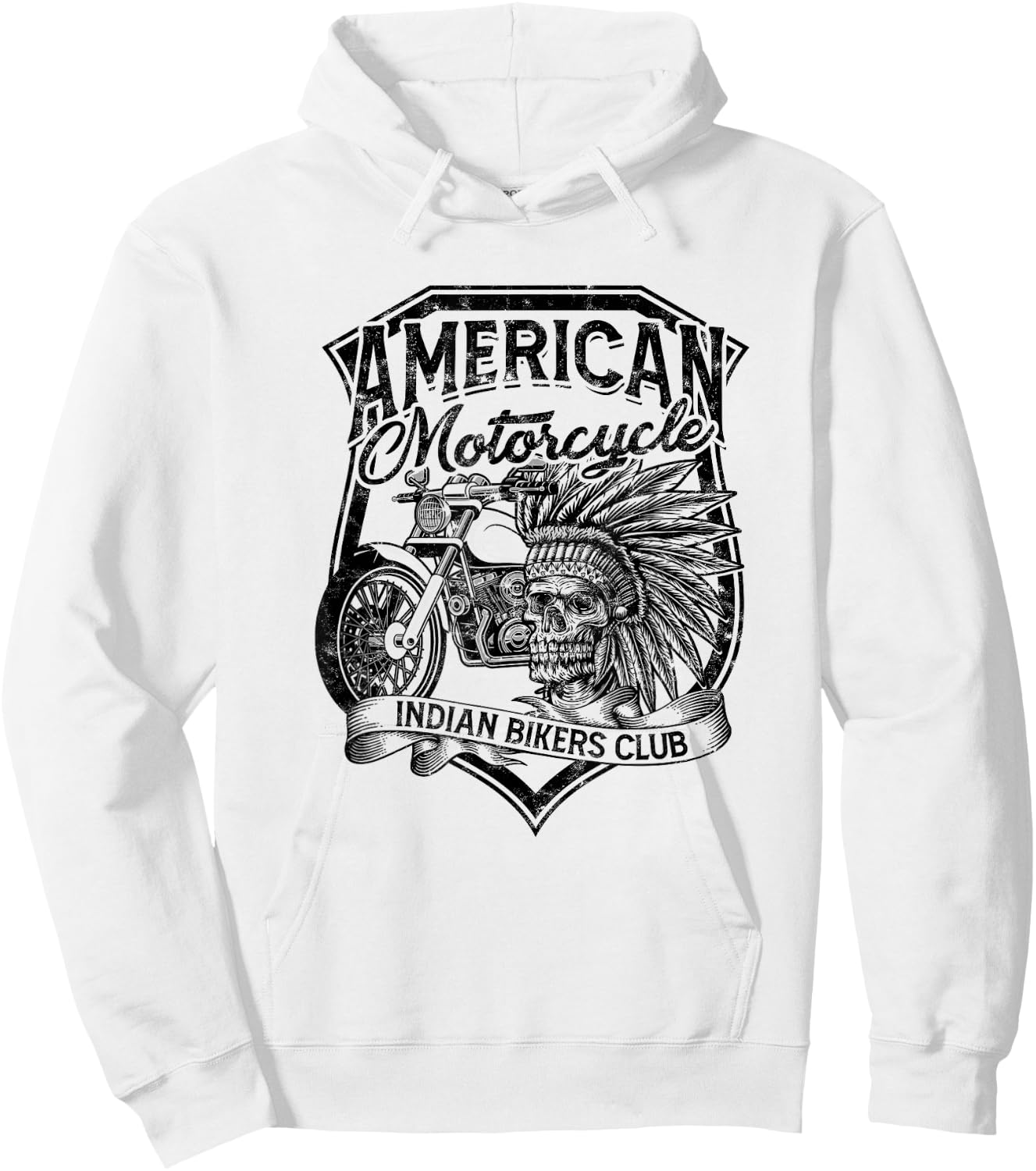 American Motorcycle Indian bikers club - Native american Hoodie - Hoodie | White
