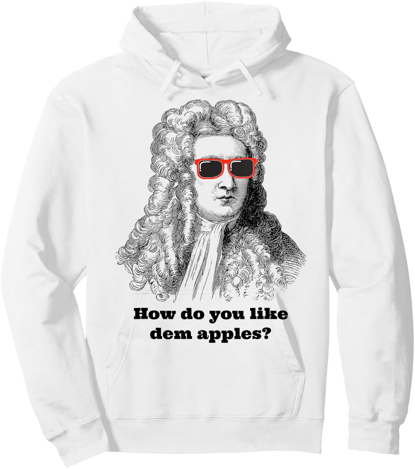 Sir Isaac Newton Funny Apple Gravity Hoodie - Hoodie | White