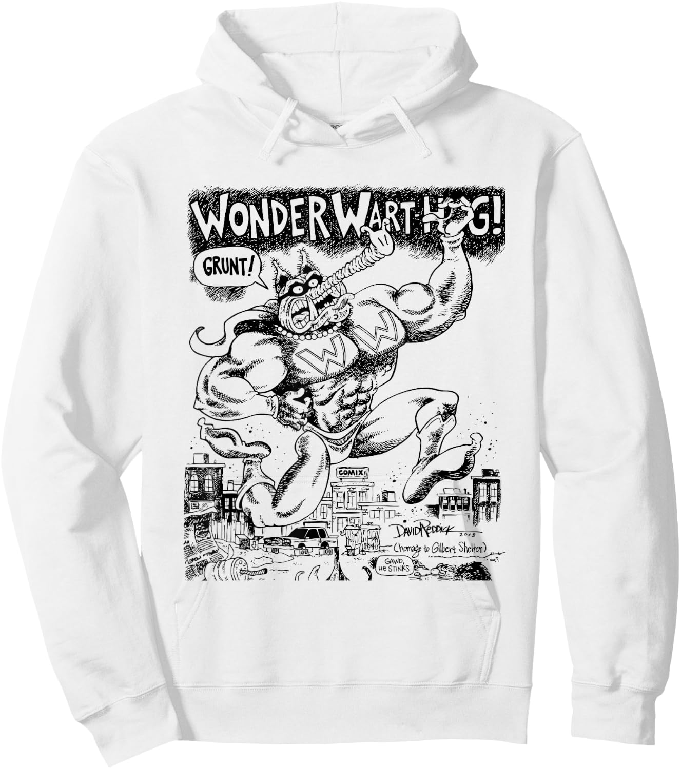 Wond Warthog 02 Hoodie - Hoodie | White