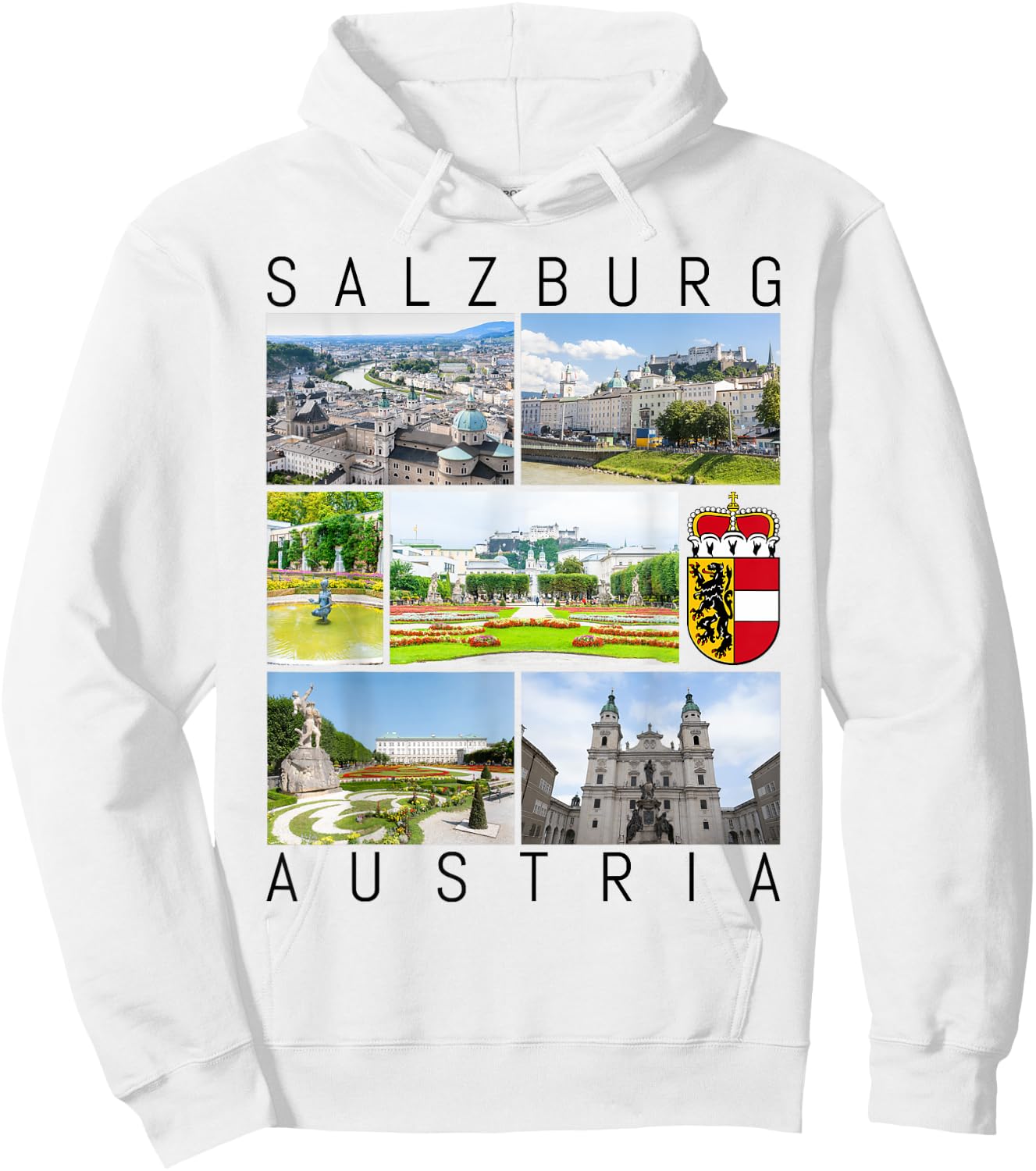 Salzburg Austria Mozart Classical Music Sound Sights Gallery Hoodie - Hoodie | White
