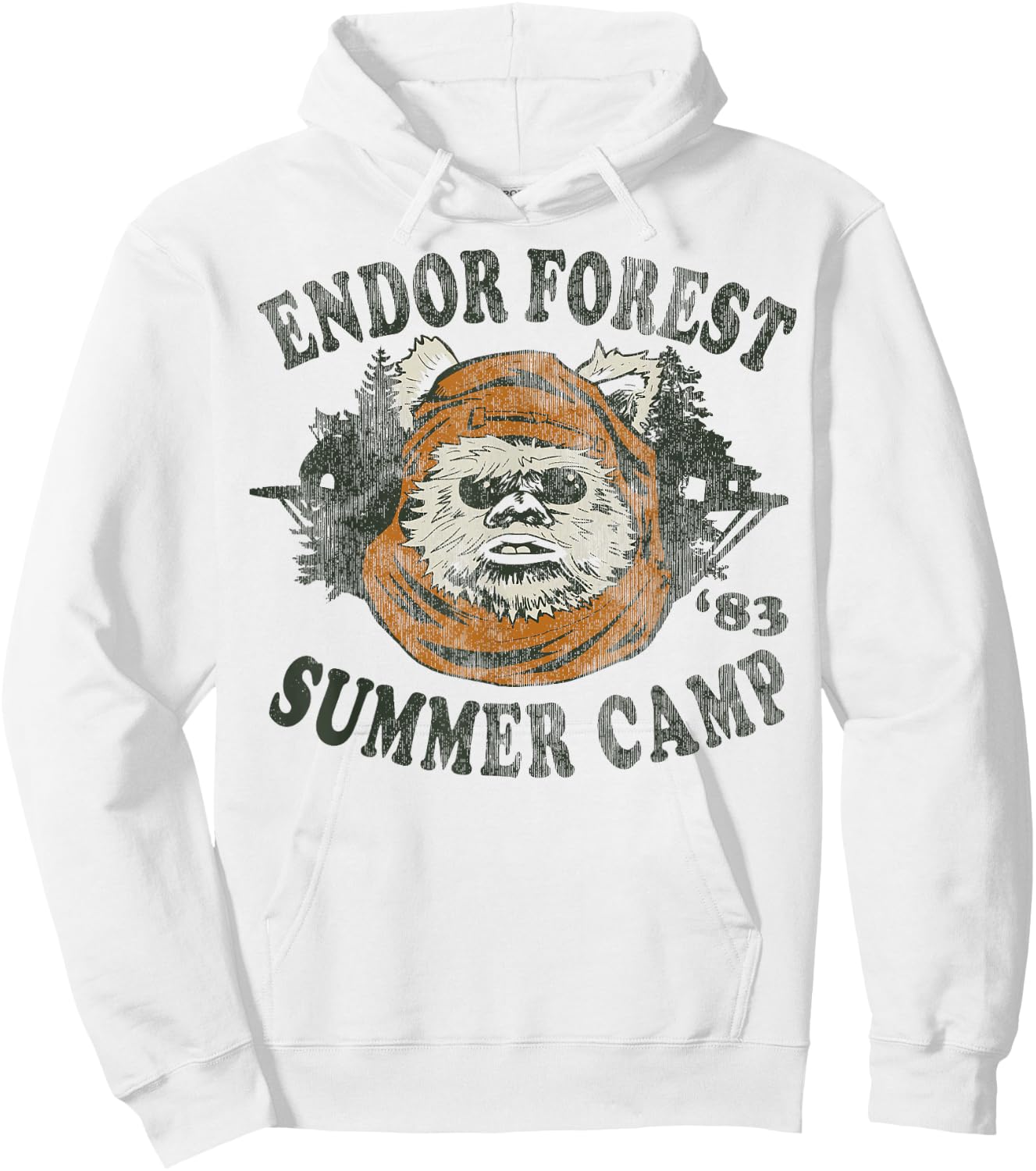 Star Wars Endor Summer Camp '83 Head Shot Portrait Hoodie - Hoodie | White