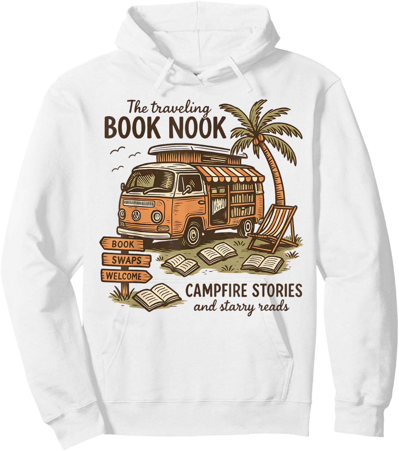 Stories And Starry Read Hoodie - Hoodie | White