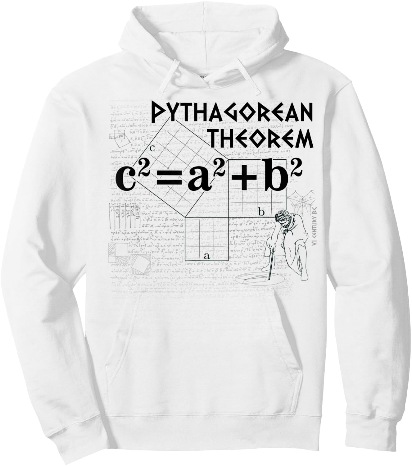 Pythagorean theorem design-2 Hoodie - Hoodie | White