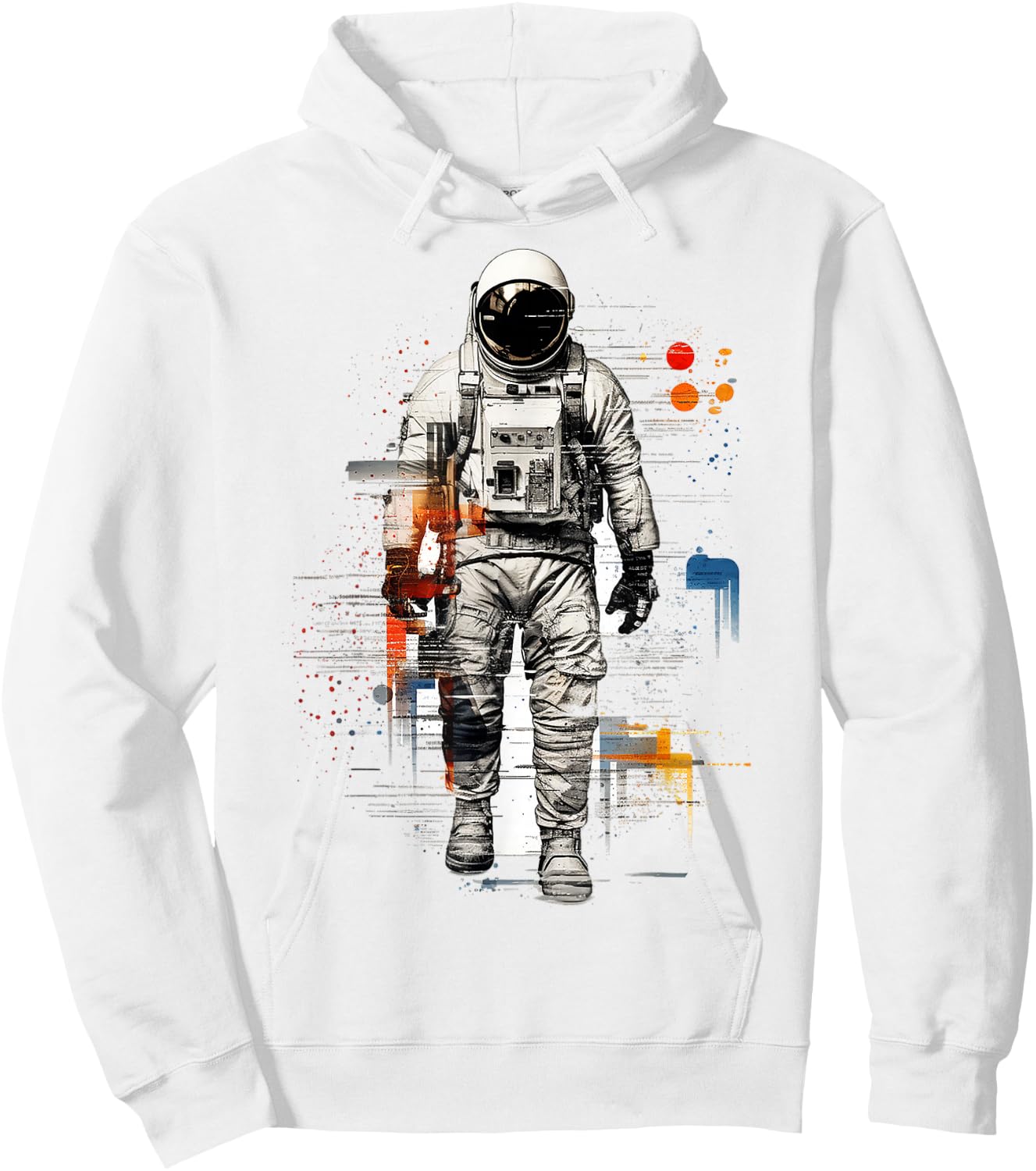 Astronaut Painting Art Abstract Drawing Graphic Astronaut Hoodie - Hoodie | White