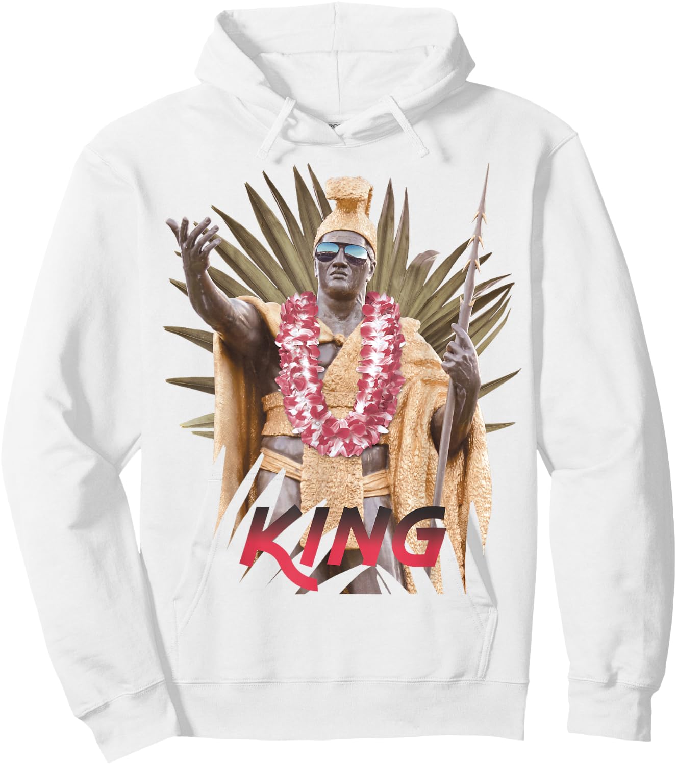 King of Hawaii Kamehameha Hoodie - Hoodie | White