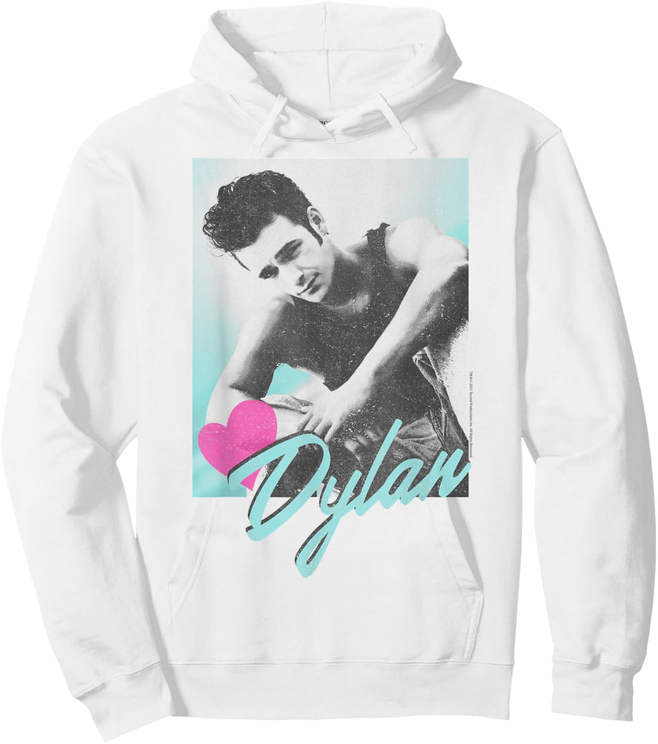 Beverly Hills 90210 Dylan McKay Heart Portrait Small Hoodie - Hoodie | White