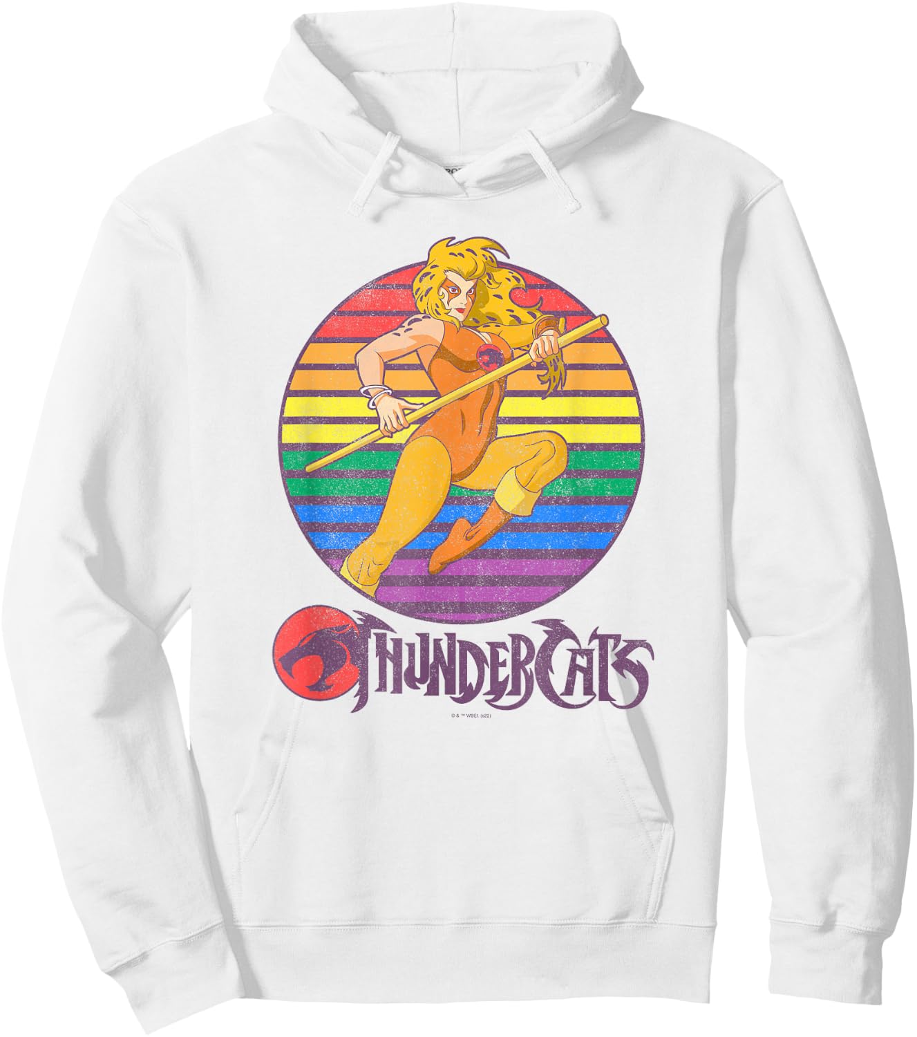 Thundercats Cheetara Rainbow Sunset Poster Hoodie - Hoodie | White