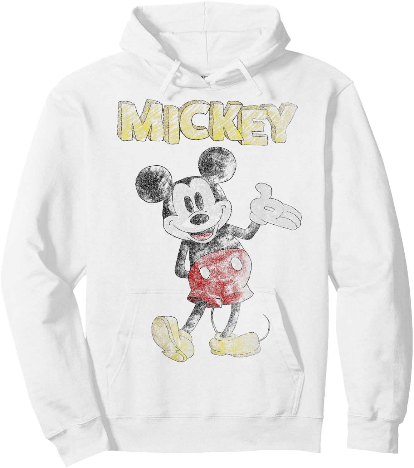 Disney Mickey And Friends Mickey Mouse Sketch Portrait Hoodie - Hoodie | White