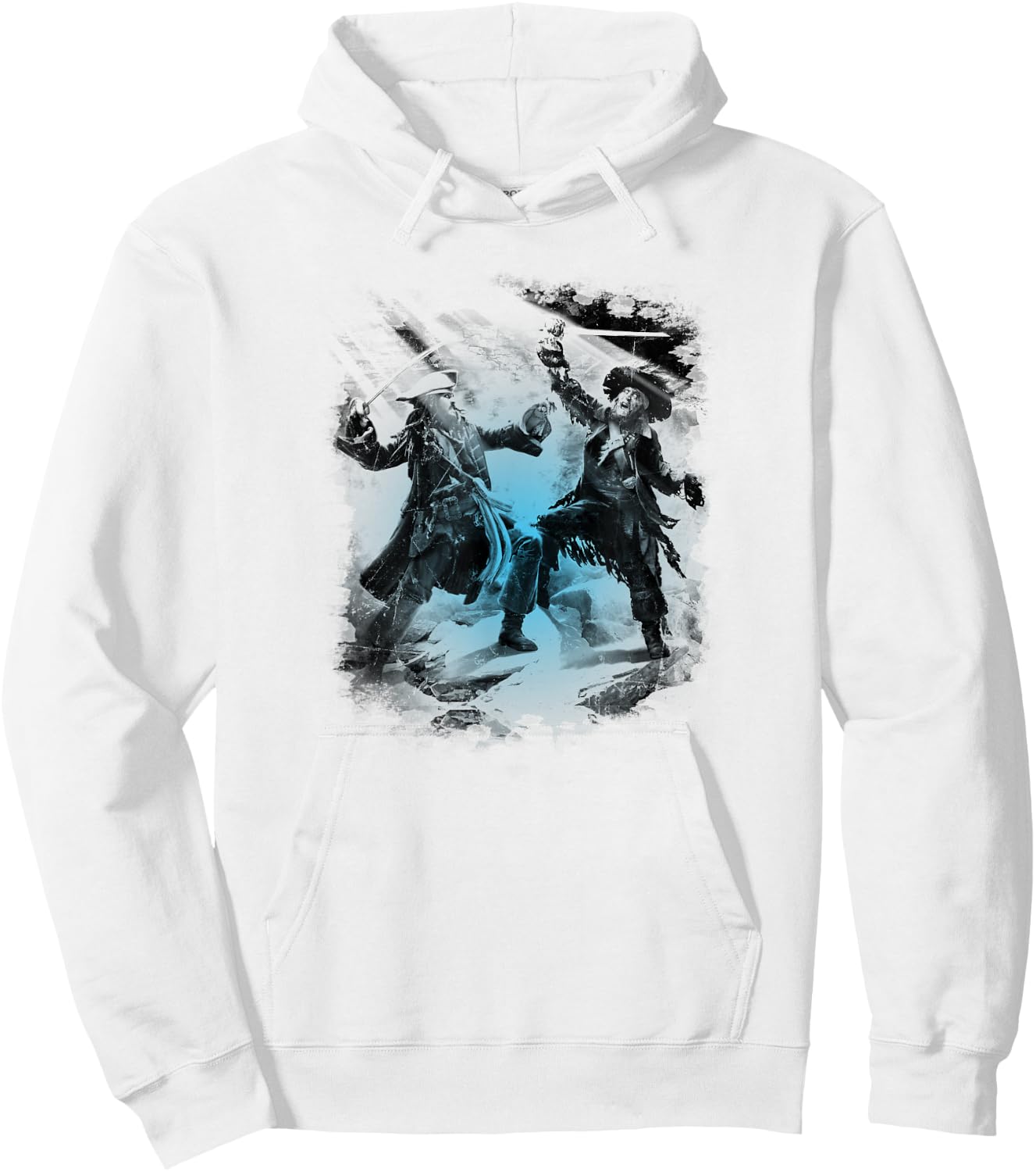 Disney Pirates of The Caribbean Jack Sparrow Hector Barbossa Hoodie - Hoodie | White
