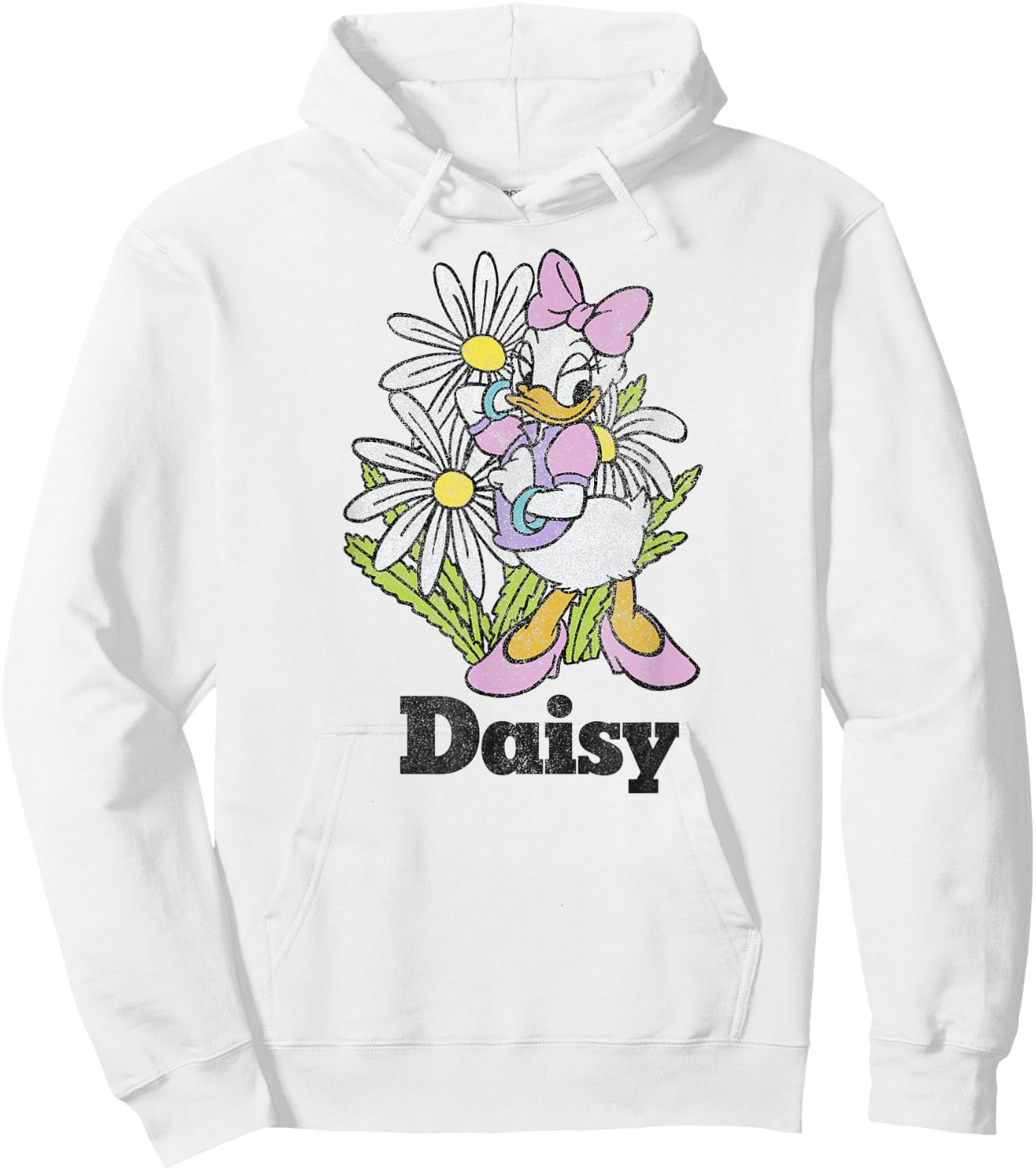 Disney Mickey And Friends Daisy Duck Floral Portrait Hoodie - Hoodie | White