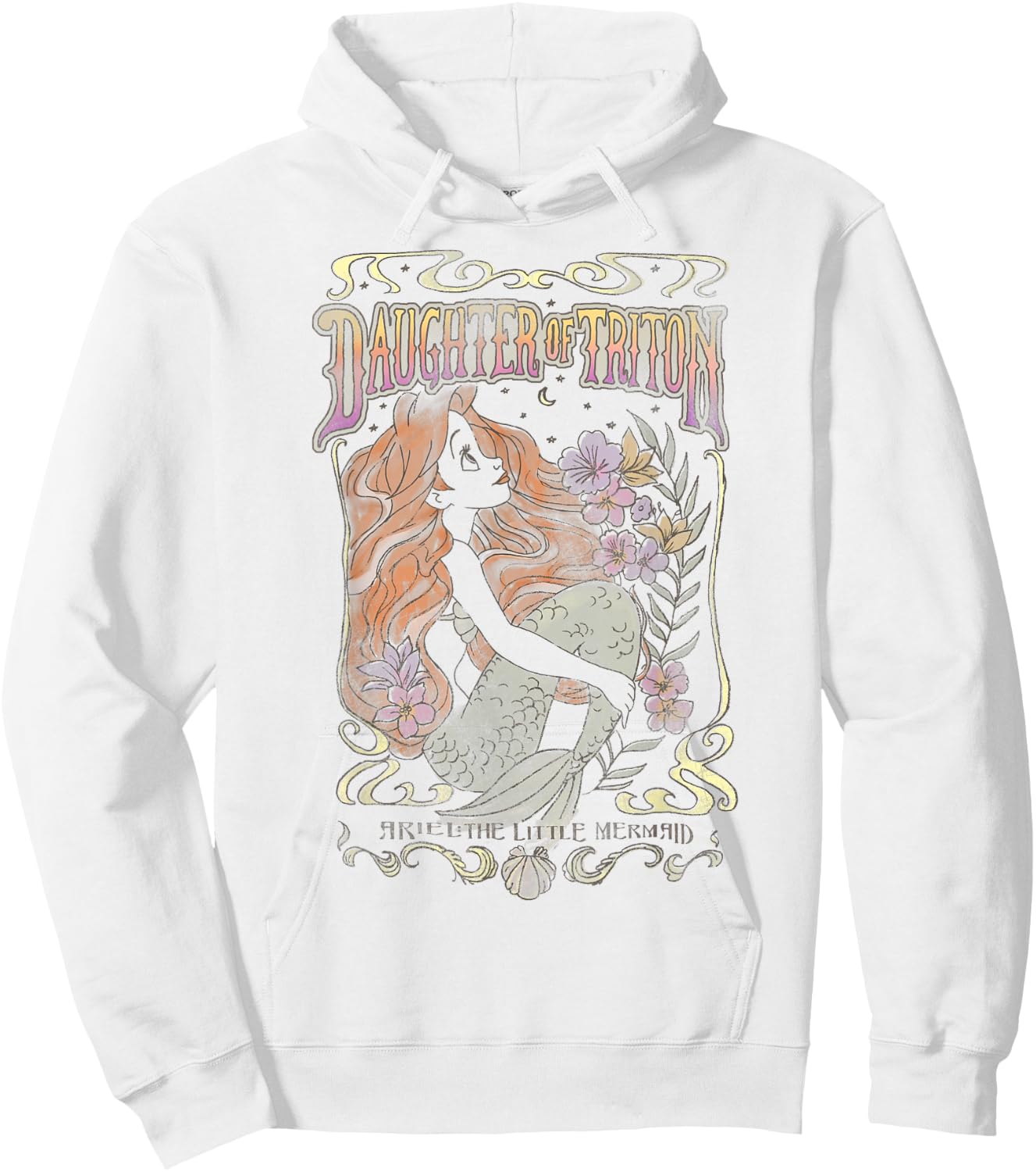 Disney The Little Mermaid Ariel Daughter Of Triton Poster Hoodie - Hoodie | White