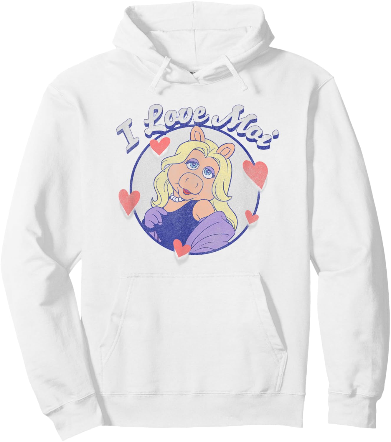 Disney The Muppets Valentine's Day Miss Piggy I Love Moi Hoodie - Hoodie | White