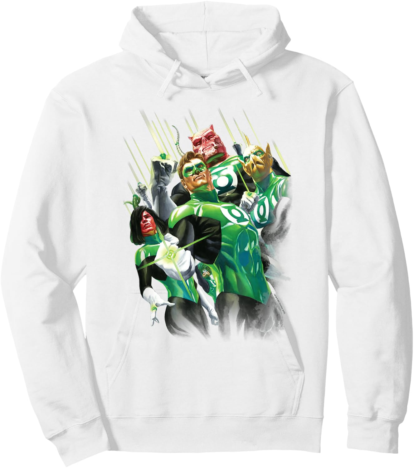 Green Lantern Power of the Rings Hoodie - Hoodie | White