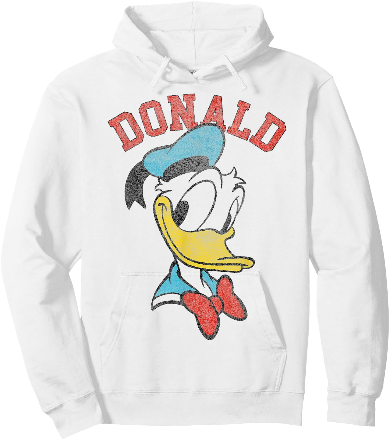 Disney Mickey And Friends Donald Duck Happy Big Face Hoodie - Hoodie | White