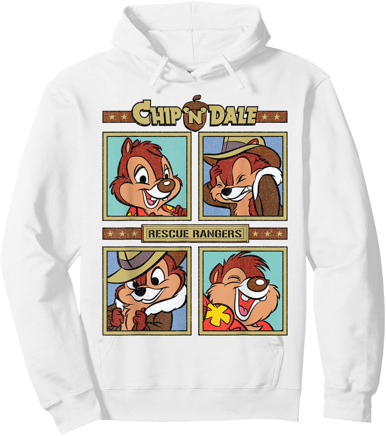 Chip 'N Dale Rescue Rangers - Squared Hoodie - Hoodie | White