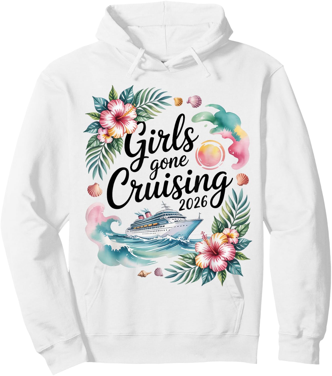 Bachelorette Cruise Girls Trip Girls Gone Cruising 2026 Hoodie - Hoodie | White