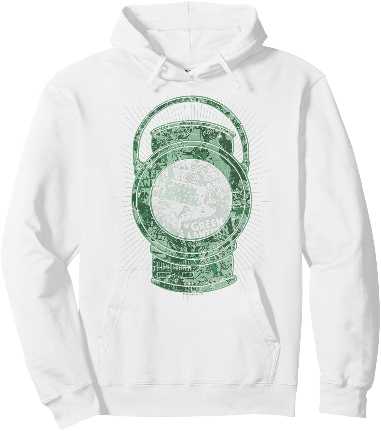 Green Lantern Cover T Shirt Hoodie - Hoodie | White
