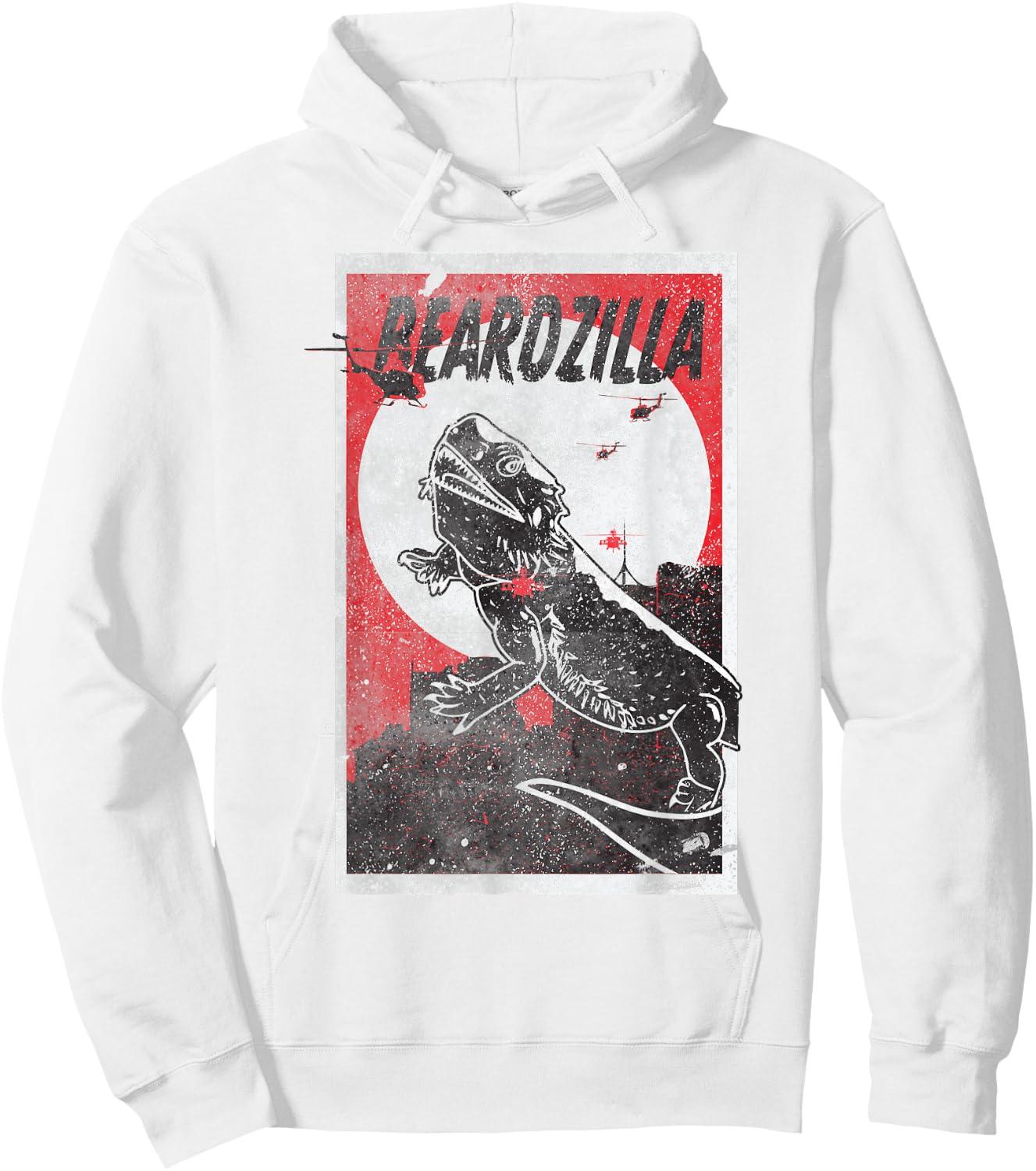 Beardzilla Bearded Dragon Pet Funny Lizard Hoodie - Hoodie | White