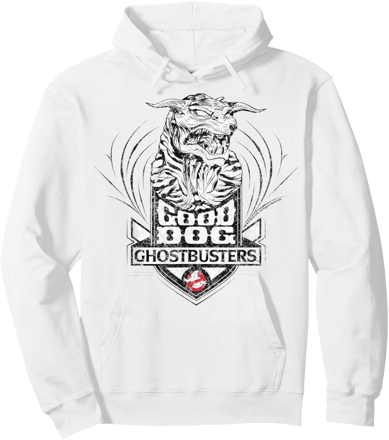 Ghostbusters Good Dog Hell Hound Badge Hoodie - Hoodie | White
