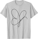 Butterfly Line Art Abstract Minimalist Butterfly Lover T-Shirt - T-Shirt | Ash
