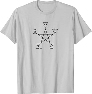 Elements, pentagram, symbol, alchemy, spirituality, magic T-Shirt - T-Shirt | Ash