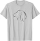 Long Haired Dachshund Line Art Black Sausage Dog Gift Daxie T-Shirt - T-Shirt | Ash