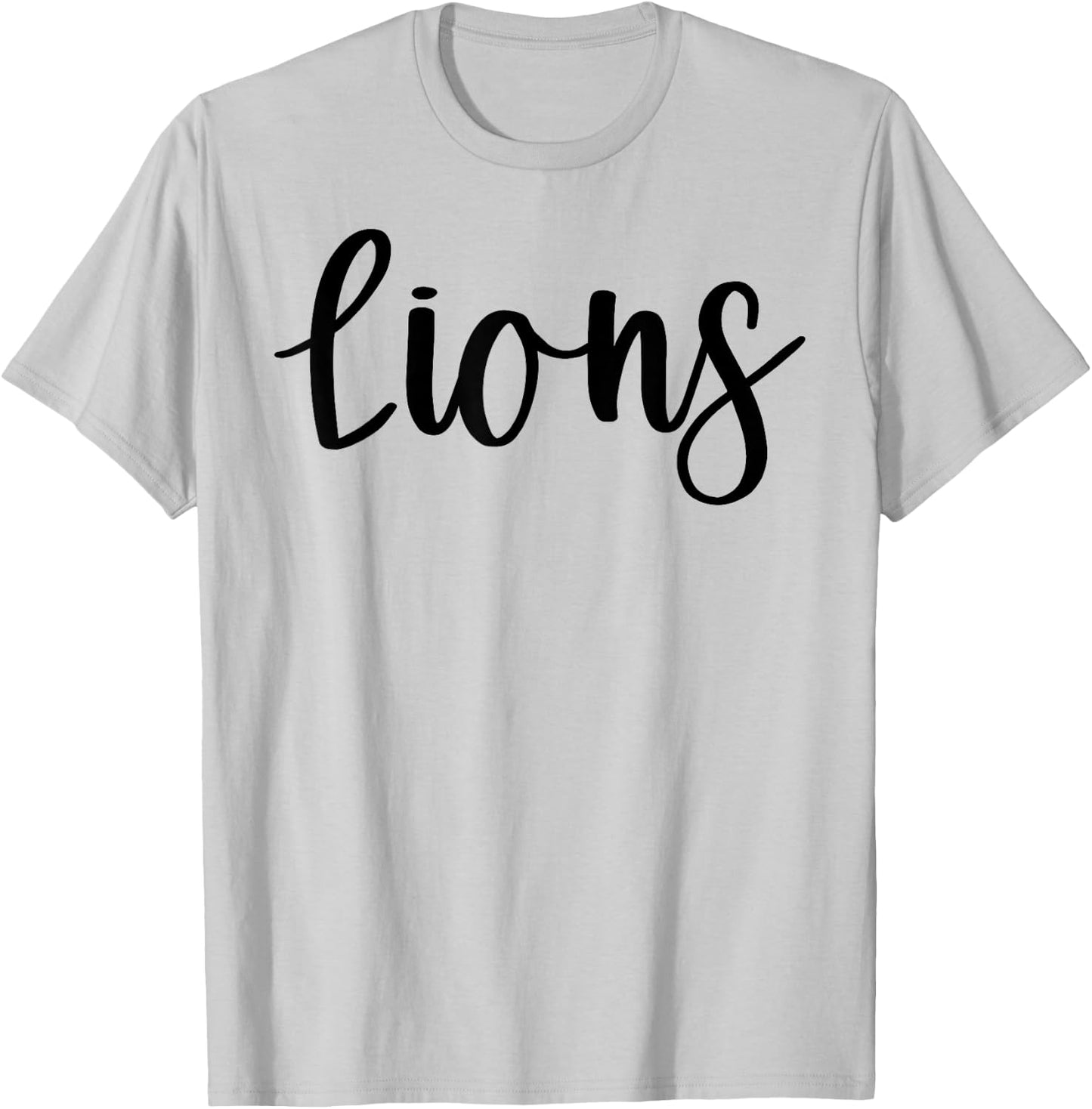 Lions School Spirit Team Mascot Game Night T-Shirt - T-Shirt | Ash