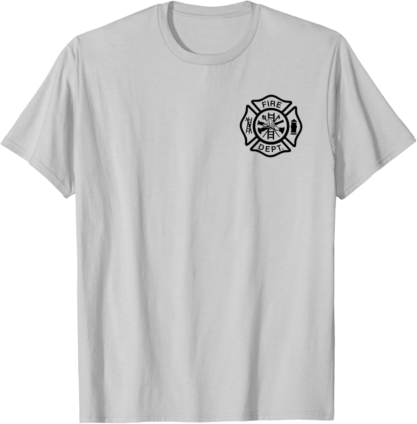Fire Department Logo Uniform Fireman Symbol Firefighter Gear T-Shirt - T-Shirt | Ash