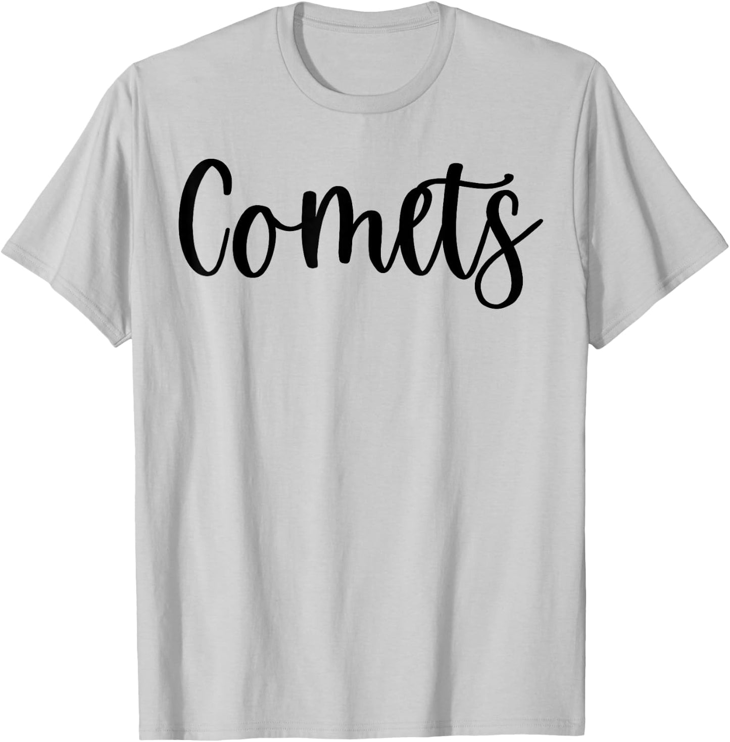 Comets School Spirit Team Mascot Game Night T-Shirt - T-Shirt | Ash