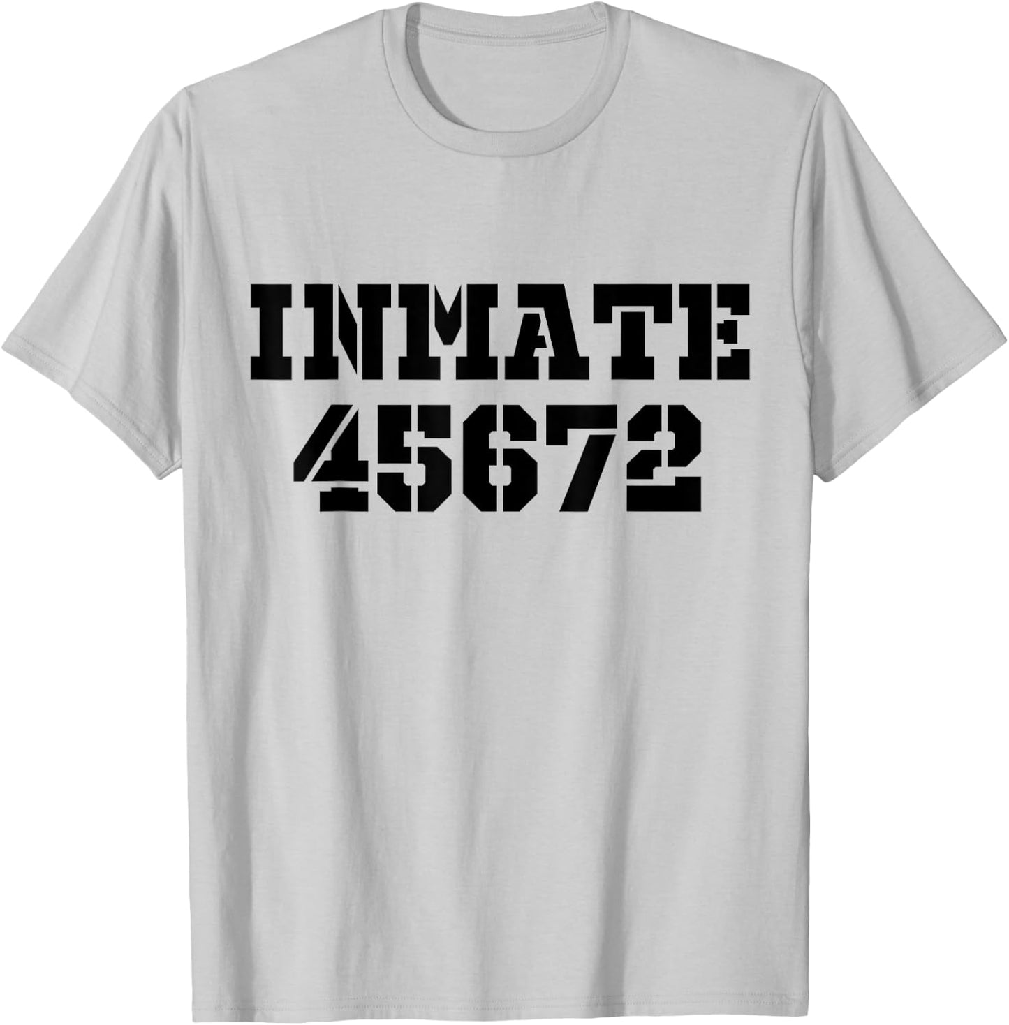 Jail Inmate 45672 Funny Prisoner Halloween Prison Costume T-Shirt - T-Shirt | Ash