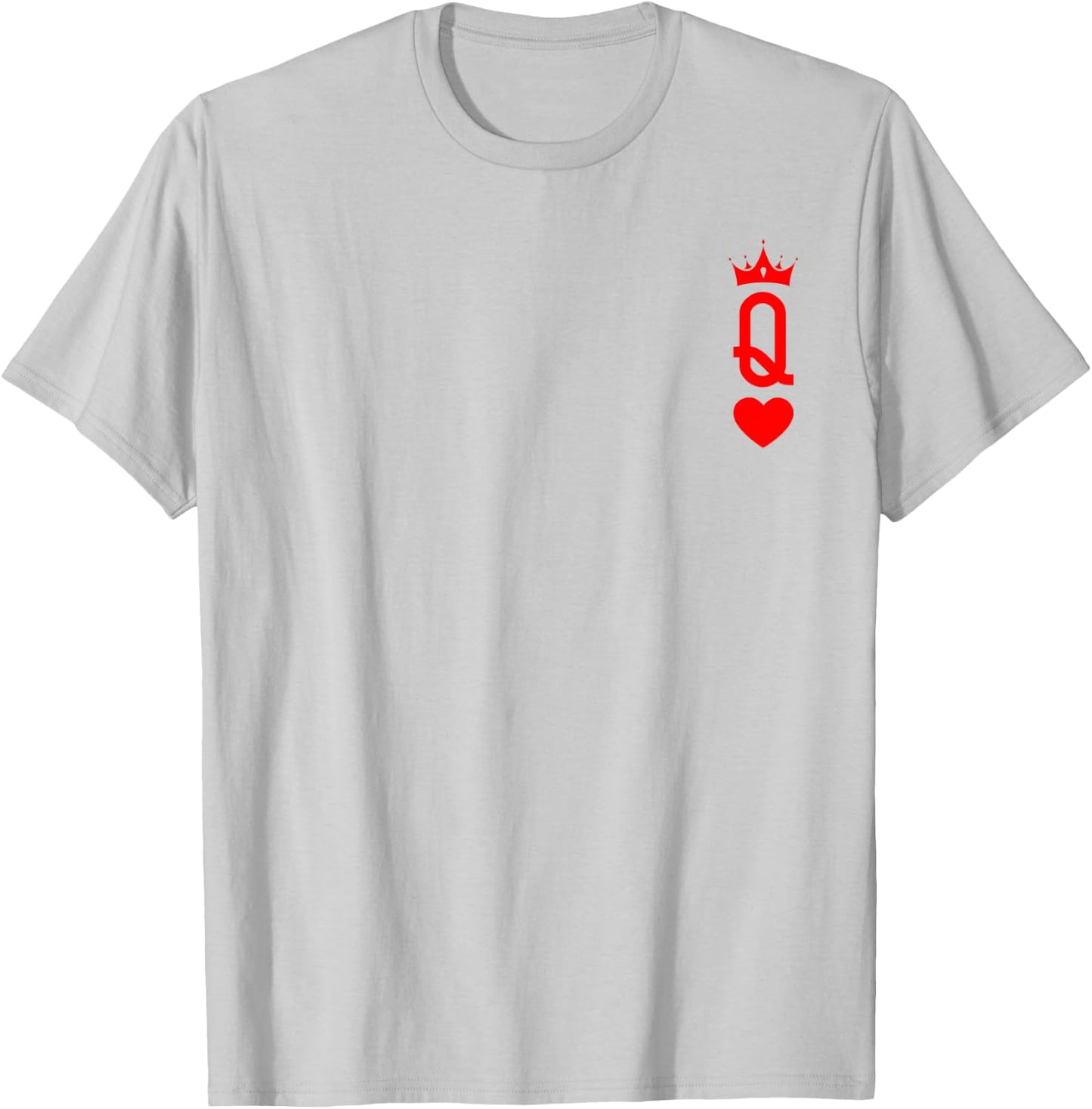 Queen of Heart King And Queen Easy Couple Halloween Costume T-Shirt - T-Shirt | Ash